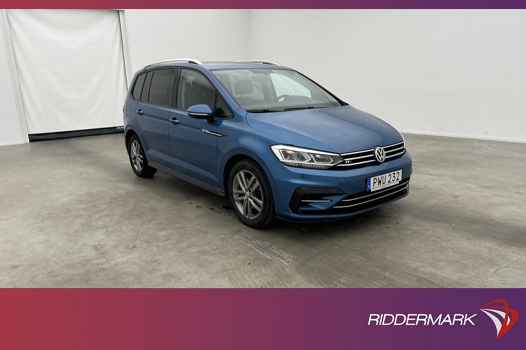 Volkswagen Touran 1.4 TSI 150hk R-Line 7-Sit Kamera Dragkrok