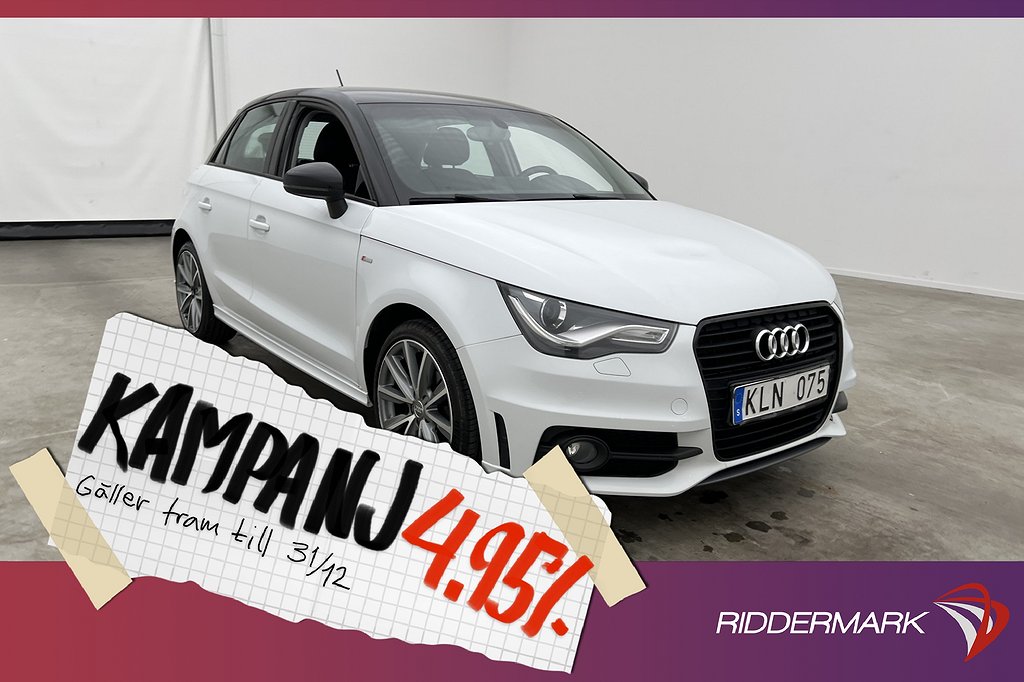 Audi A1 Sportback TFSI 86hk S-Line Farthålla 4,95% Ränta