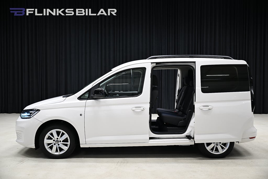 Volkswagen Caddy 2.0 TDI DSG 122HK 7-Sits|Nedlackad|LED|Dubbeldörr|SeUtr