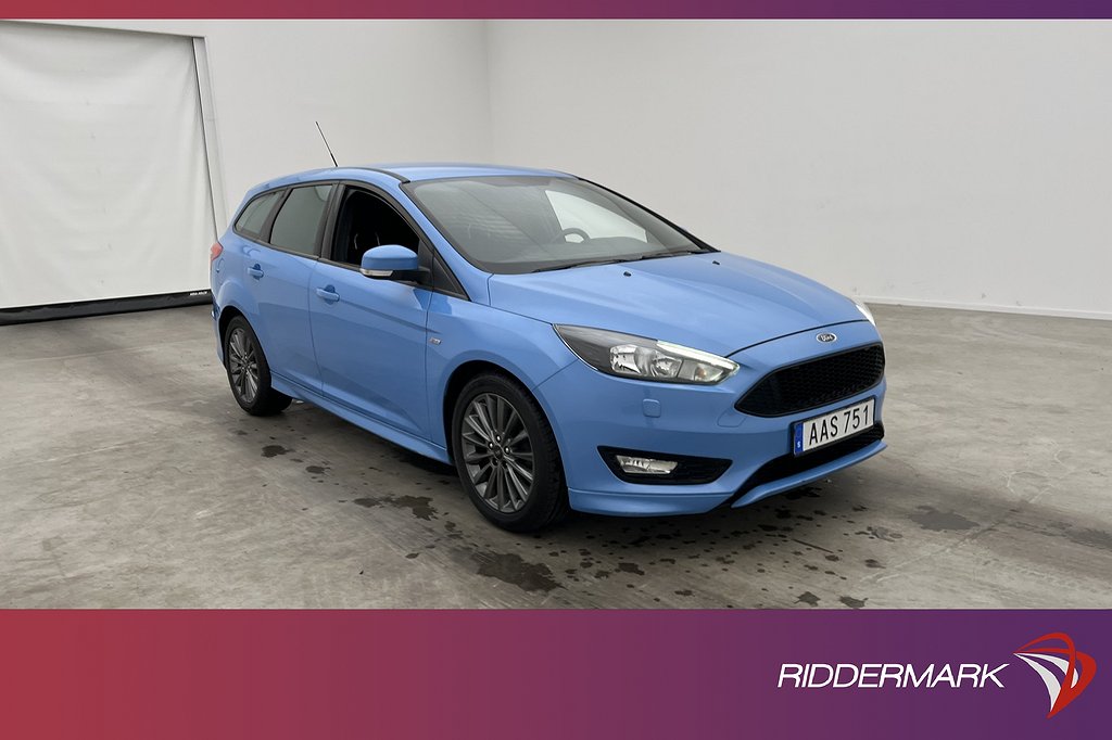 Ford Focus Kombi EcoBoost 125hk ST-Line Sensorer Farthållare