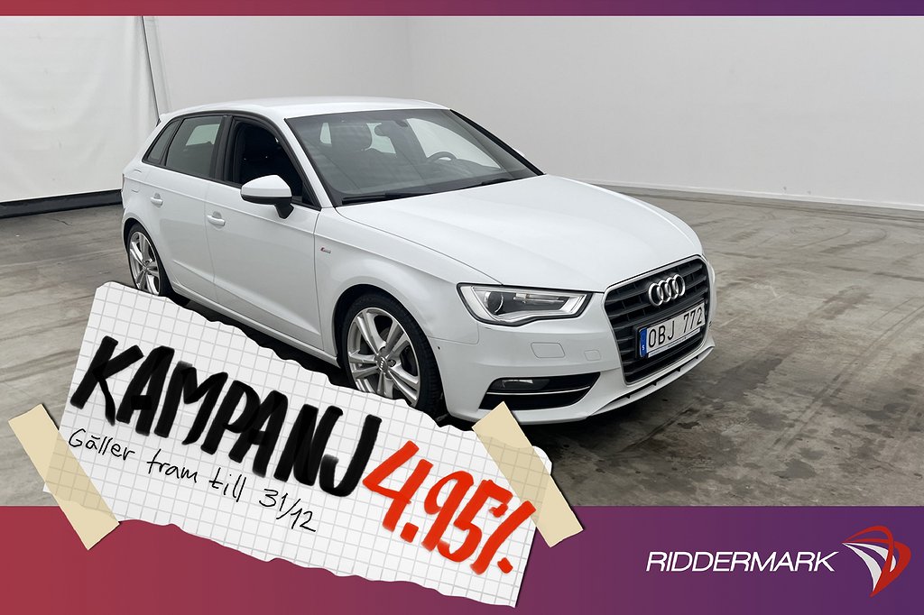 Audi A3 Sportback 2.0 TDI 150hk S-Line Halvsk 4,95% Ränta