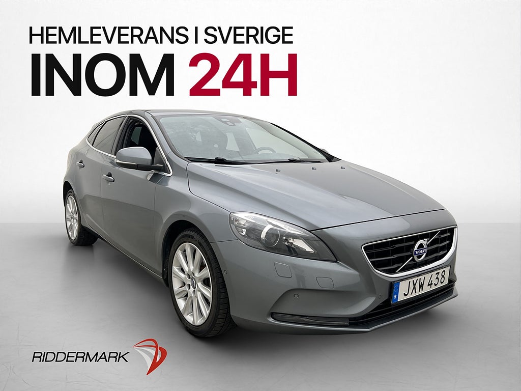 Volvo V40 D4 190hk Summum VOC Dragkrok Elstol Läder Navi