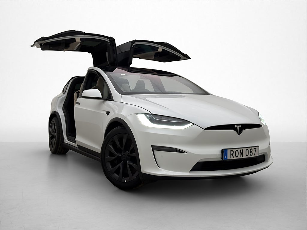 Tesla Model X Plaid 6 Sits Uppgraderad AP Luftfjäd Yoke Drag