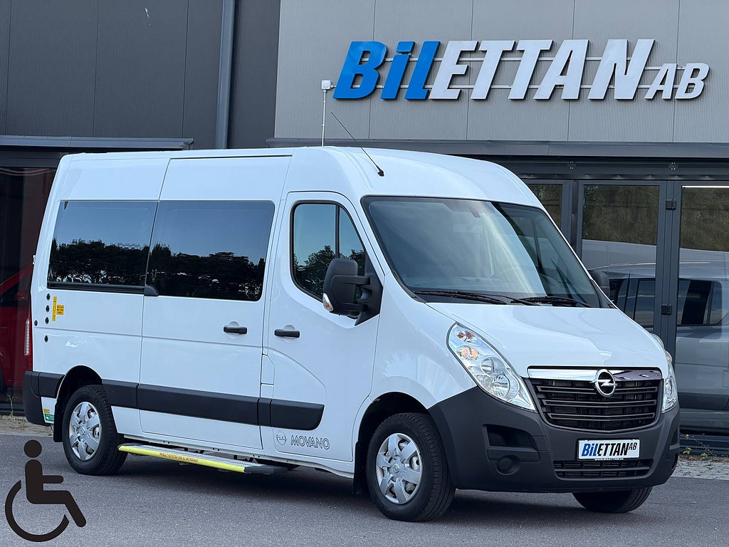 Opel Movano Kombi 2.3 CDTI Euro 6|9sits|Handikappanpassad|Ramp|Drag