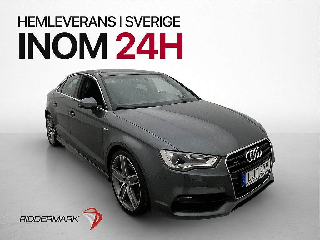 Audi A3 TFSI Quattro 180hk S-Line Taklucka P-Värm 2-Brukare