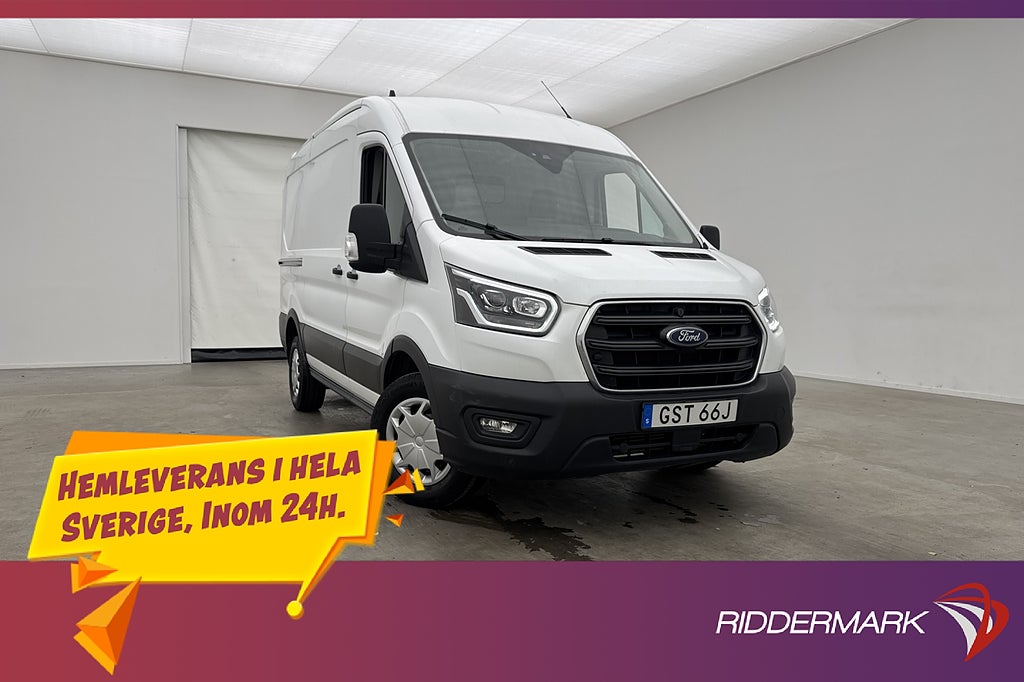 Ford transit 350 L2H2 130hk RAMP Värmare Kamera CARPLAY Moms