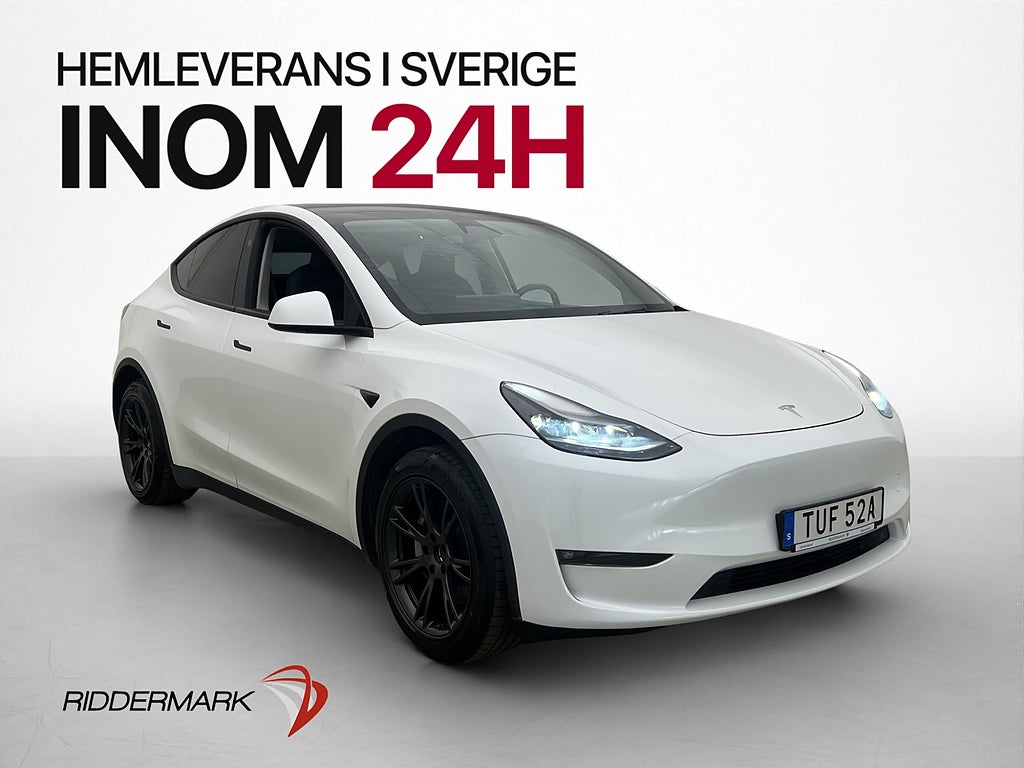 Tesla Model Y Long Range AWD Drakrok Svensksåld MOMS