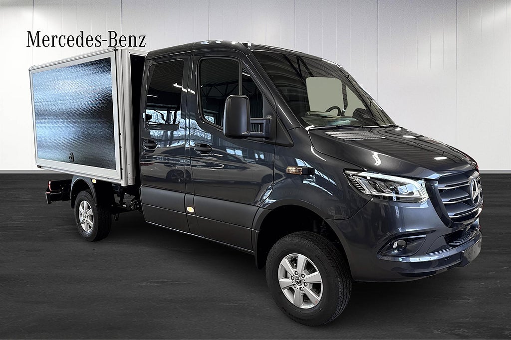 Mercedes-Benz Sprinter 319 Dubbelhytt 4x4 Flakkåpa#LAGERBIL#