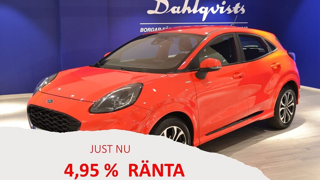 Ford Puma (NU 4,95 % RÄNTA) 1,0T 125hk Automat ST-Line Adaptivfarthållare 