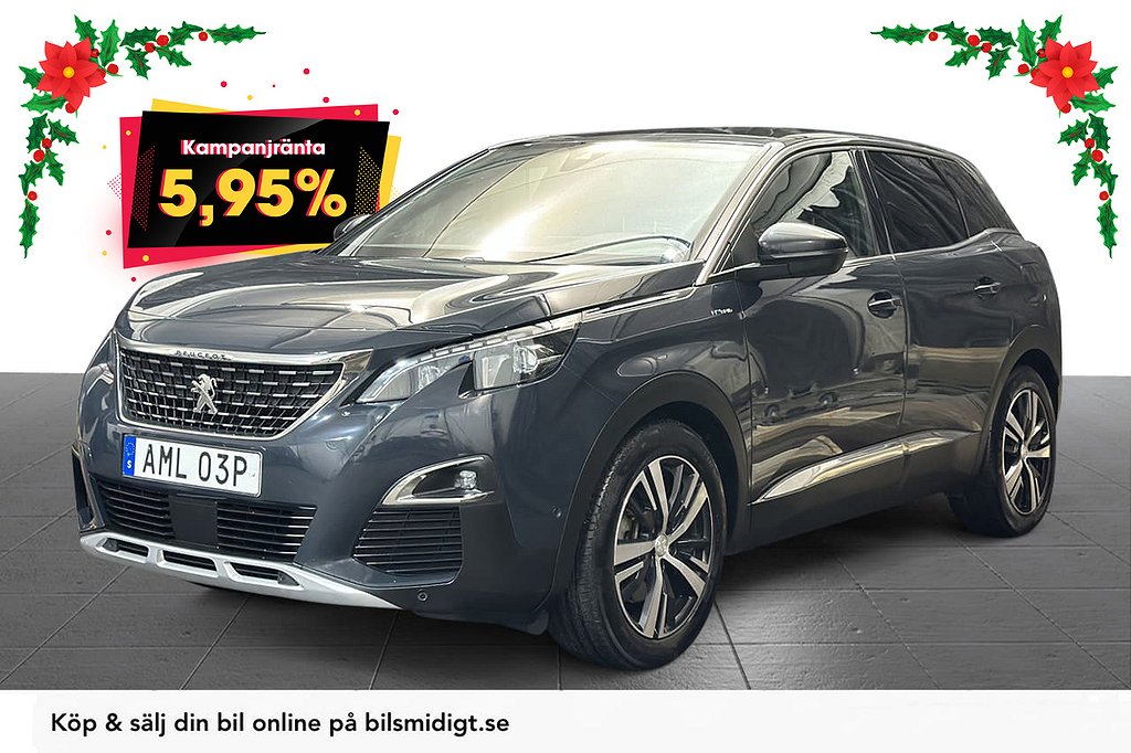 Peugeot 3008 GT HYBRID 1.6+11.8kWh Drag GPS Moms 225hk 5,95%