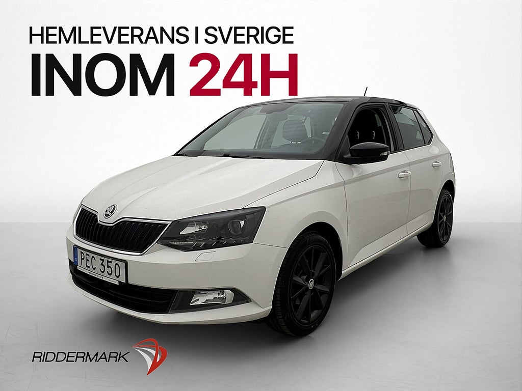 Skoda Fabia 1.2 TSI 90hk Style M&K Värmare Sensorer CarPlay