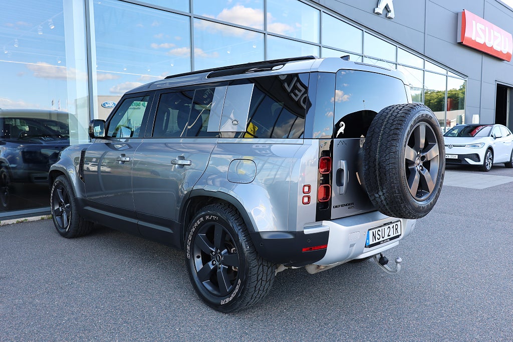 Land Rover Defender P400e PHEV AWD 400HK PANO, MERIDIAN, VÄRMARE, 360°