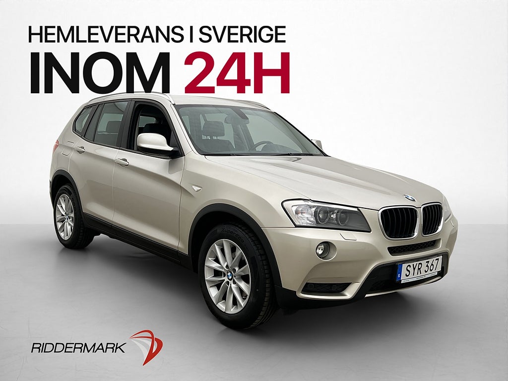 BMW X3 xDrive20d 184hk Värmare Halvskinn Drag P-Sensorer