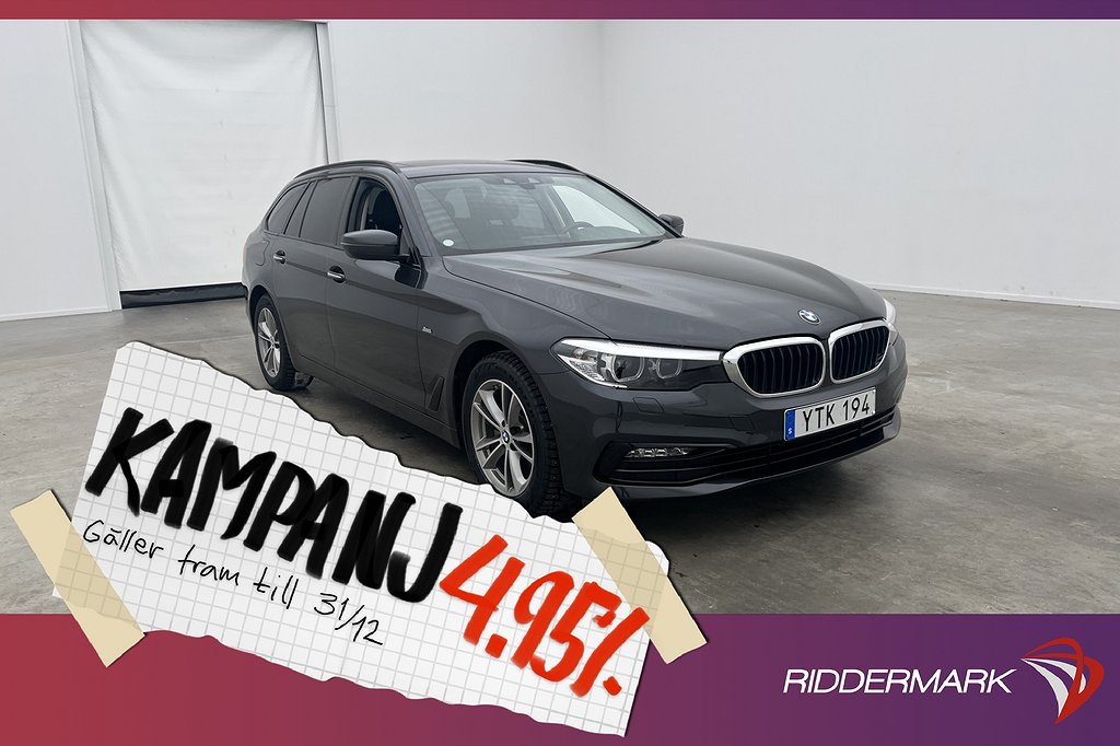 BMW 520 d 190hk xDrive Sport Line Pano B-Kamera 4,95% Ränta