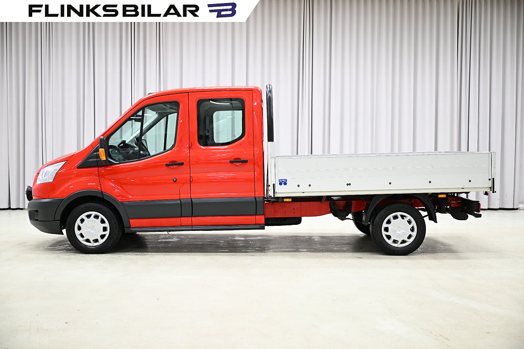 Ford transit 350 170HK Dubbelhytt|Flak|Drag|Värmare|NyKamrem|Leasbar