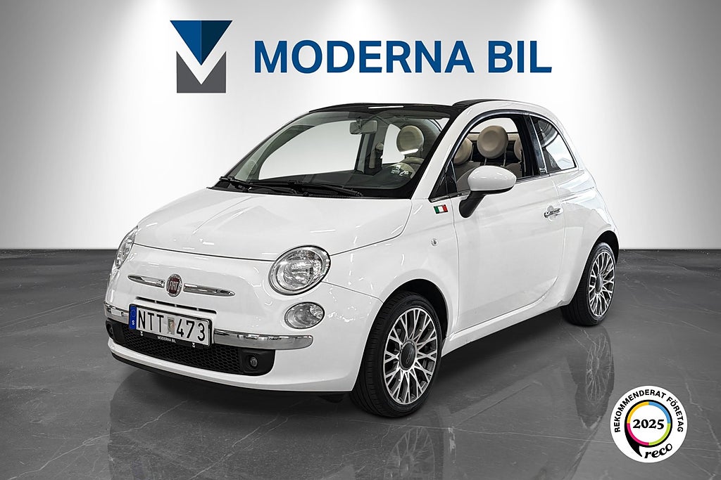 Fiat 500C 1.2 8V Lounge Cabriolet AC Halvskinn AUX SV-såld