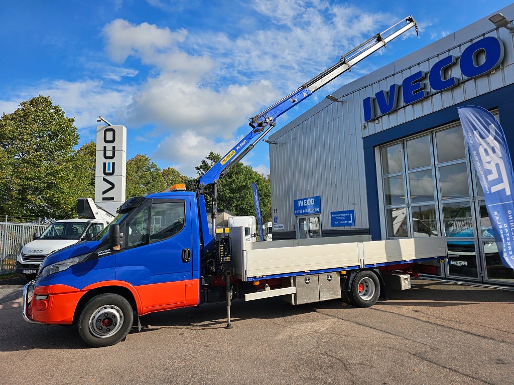 Iveco Daily 70-180H Chassi Cab 3.0 JTD Aut KRANBIL 5m FLAK