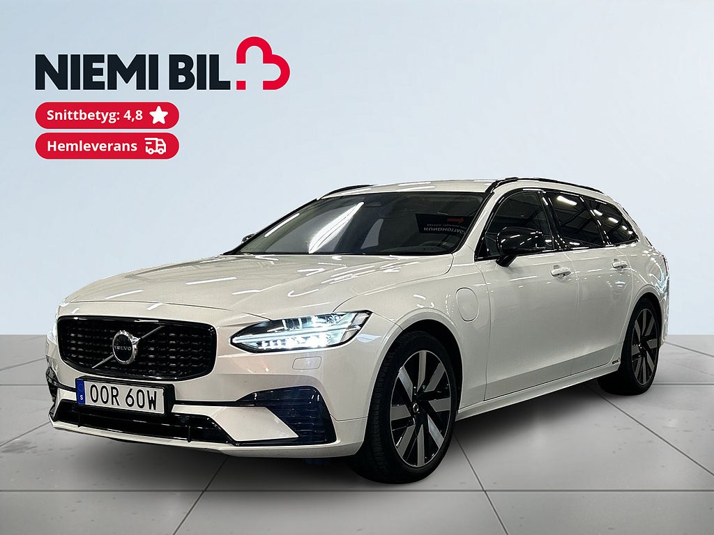 Volvo V90 T6 Plug-In AWD Plus Dark S&V-hjul/Drag/H/K/Skinn/MOMS