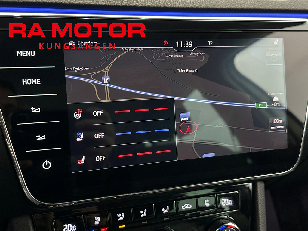 Skoda Superb 1.8 TSI 180hk L&K | Drag | Värmare | Navi | Kamera | 2018