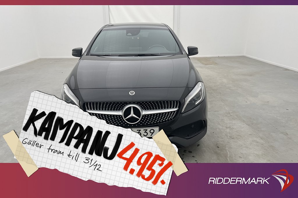 Mercedes-Benz A 180 122hk AMG Kamera Halvskinn 4,95% Ränta