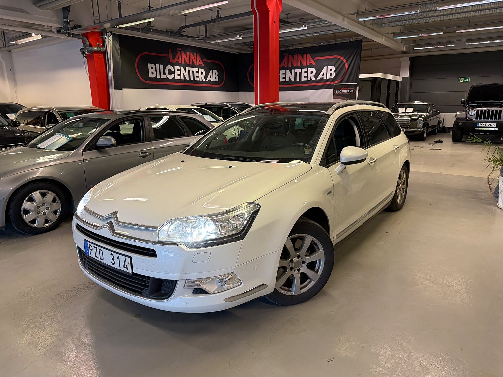 Citroën C5 2.2 HDi Exclusive 1 ägare Drag Kamera Massage Pano Navi SoV