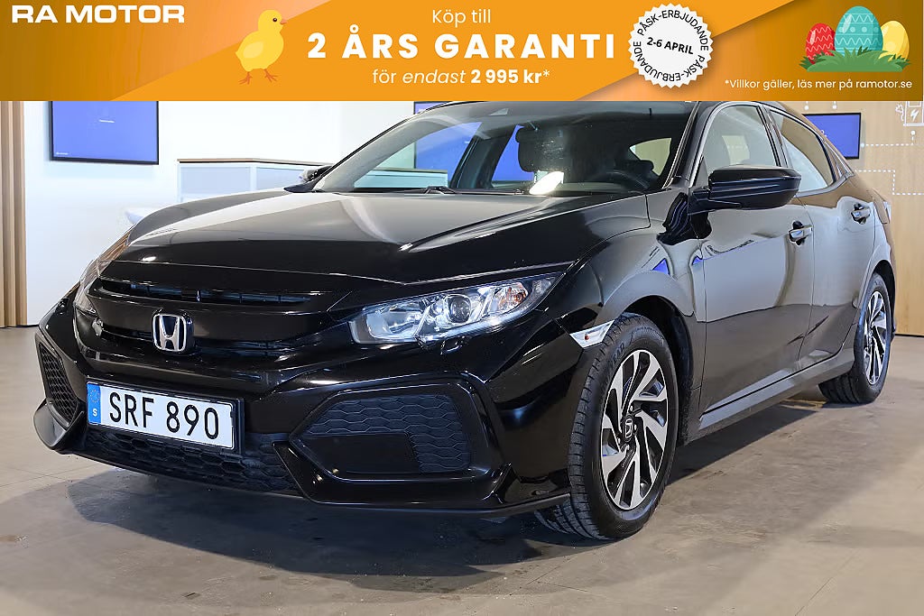 Honda Civic 1,0 i-VTEC Comfort 129HK Blåtand K-rem bytt 2017