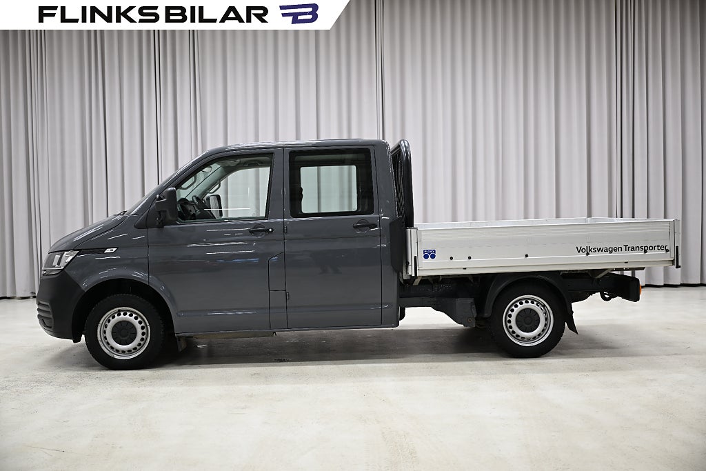 Volkswagen Transporter 2.0 TDI 110HK Dubbelhytt|Flak|Drag|Värmare