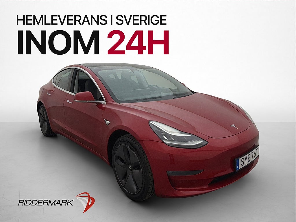 Tesla Model 3 Long Range AWD Pano AP Svensksåld