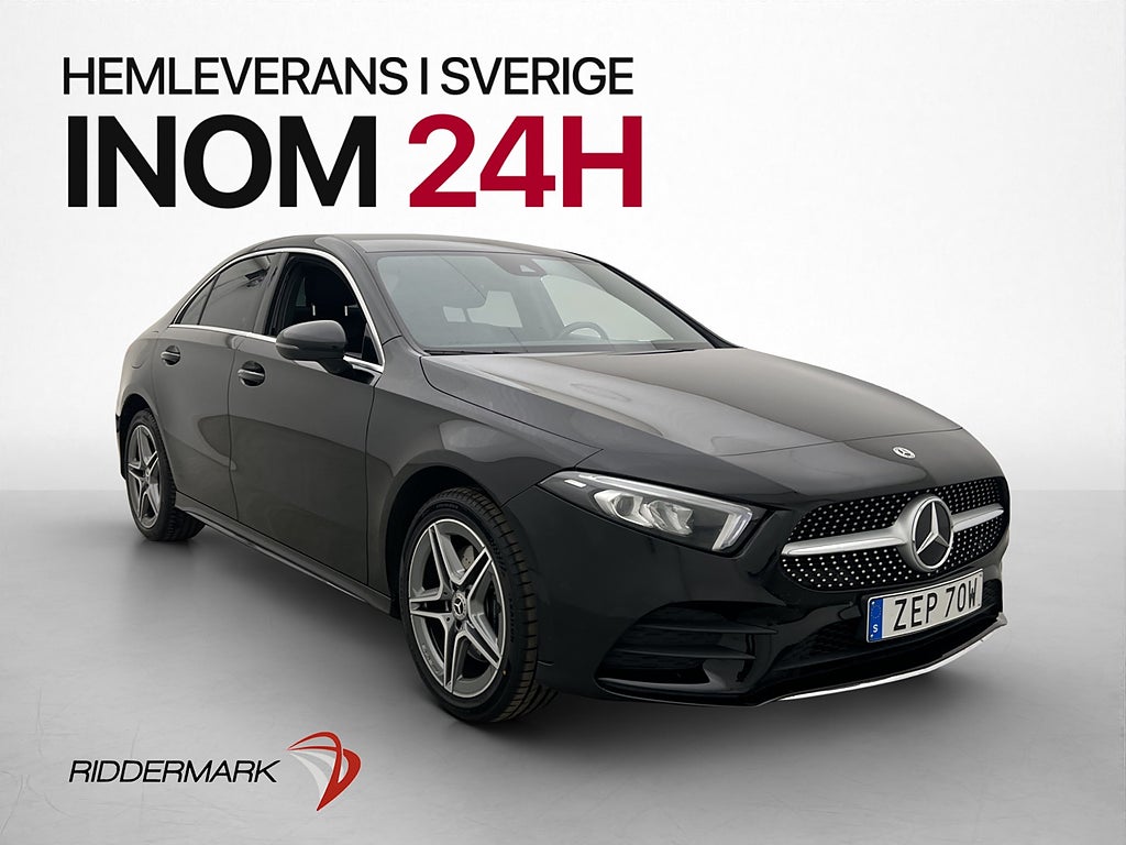 Mercedes-Benz A 250 e Sedan AMG Kamera Värmare Halvskinn