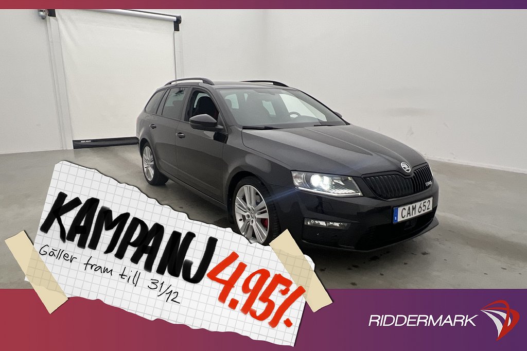 Skoda Octavia Kombi RS 4x4 184hk P-Värm Kamera 4,95% Ränta