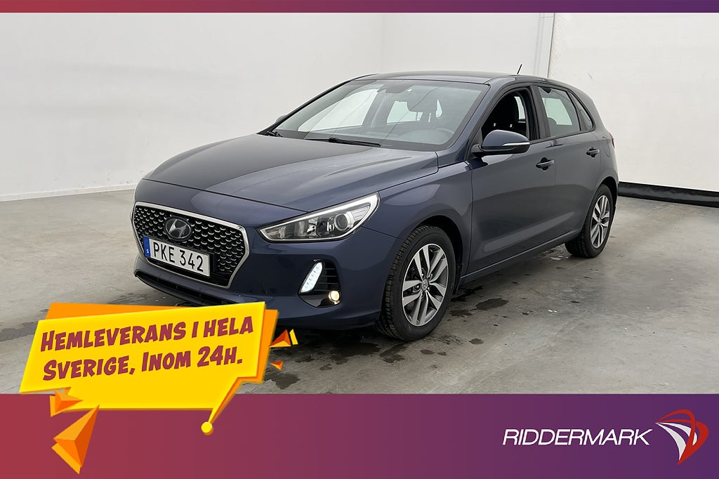 Hyundai i30 1.4 T-GDi 140hk Värmare Drag Sensorer Rattvärme