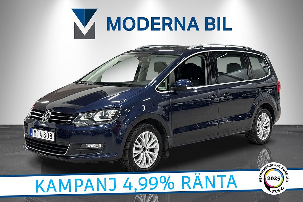 Volkswagen Sharan 2.0 TDI 140hk 7-sits Drag D-värm Panorama