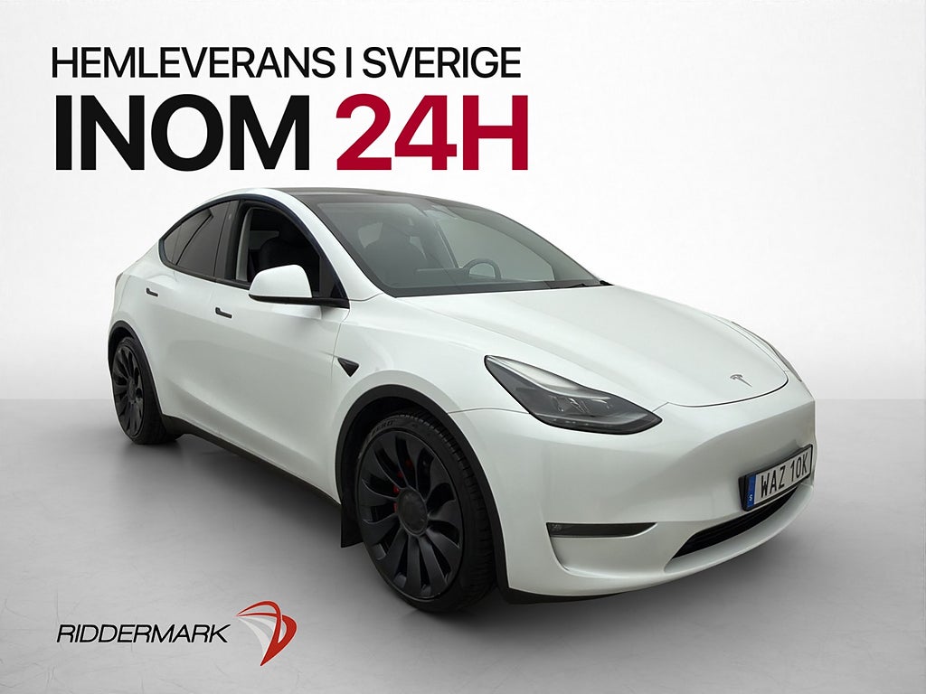 Tesla Model Y Performance 534hk Pano Värmepump Kamera Drag