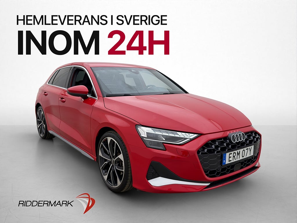 Audi A3 35 TFSI 150hk S-Line Kamera Matrix CarPlay Cockpit