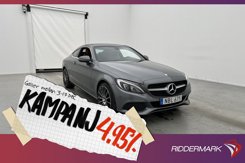 Mercedes-Benz C 250 d Coupé 204hk Pano P-Vär 4,95% Ränta