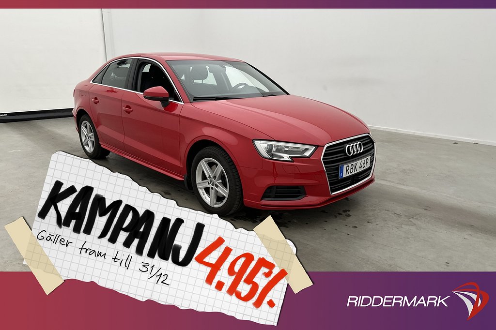 Audi A3 Sedan 35 TFSI 150hk Proline Sensorer 4,95% Ränta