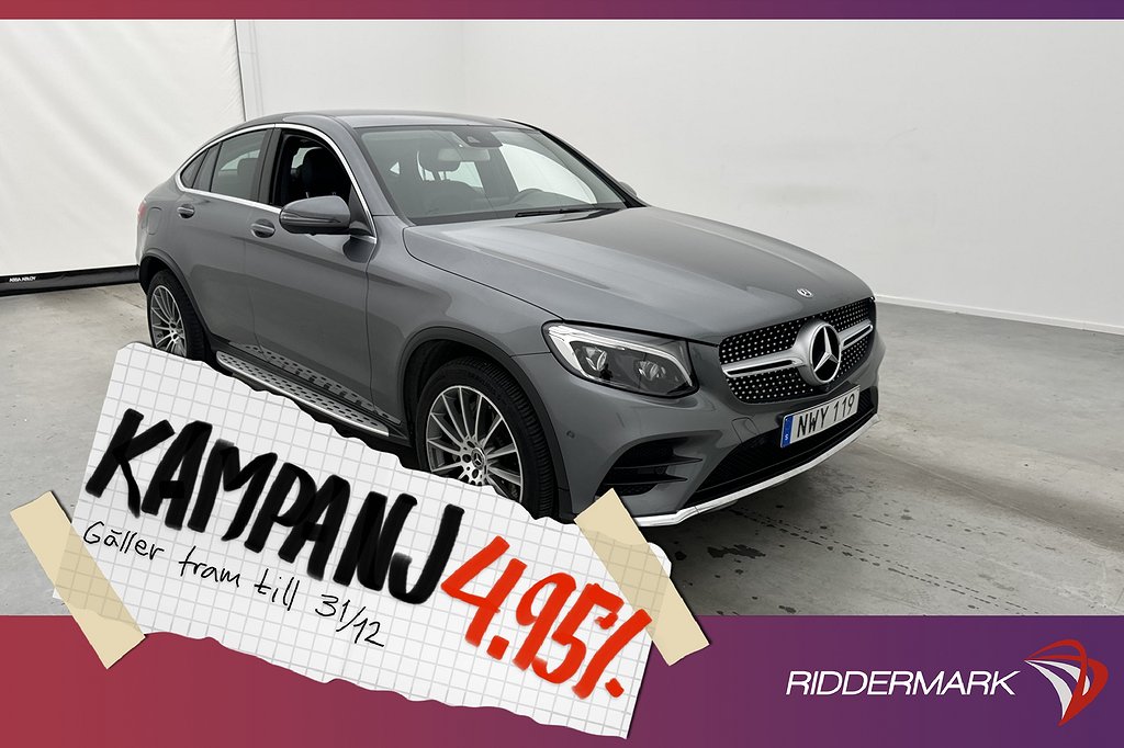 Mercedes-Benz GLC 250 Coupé 4M 211hk AMG Burm Lu 4,95% Ränta