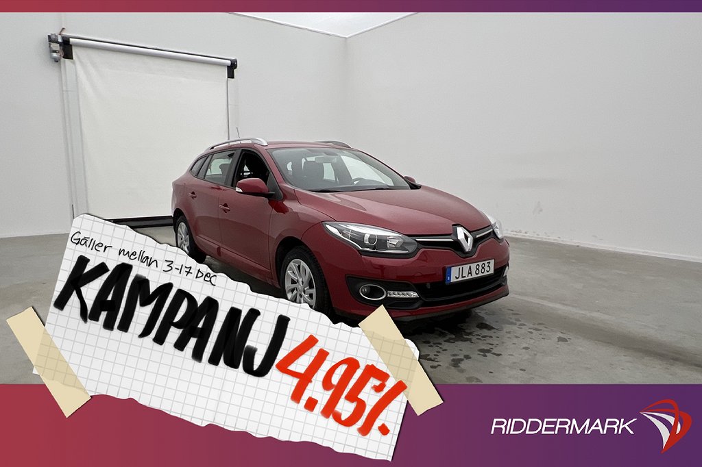 Renault Mégane Grandtour 1.2 TCe 115hk Sensorer 4,95% Ränta