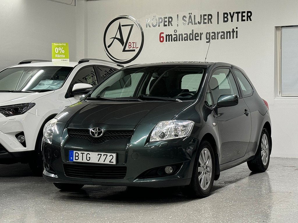 Toyota Auris 3-dörrar 1.6 Dual VVT-i 124hk Keyless nybes S&V