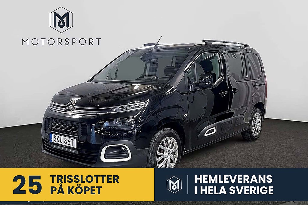 Citroën Berlingo 1.2 PT 130hk Aut DRAG M-Värmare LED-Ramp Apple Head up