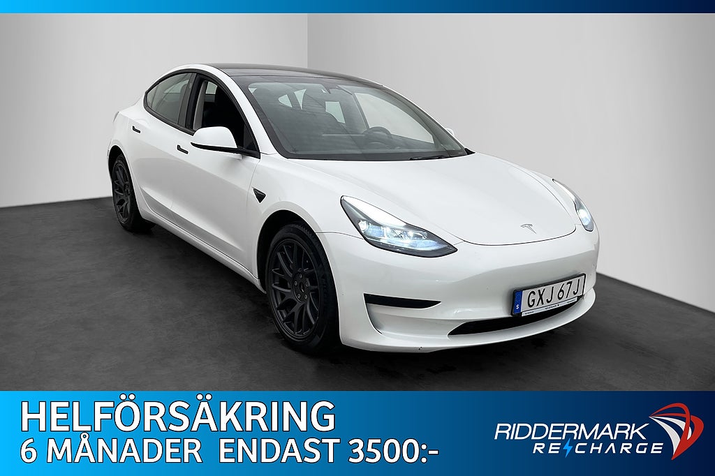 Tesla Model 3 Standard Range MOMS AP Kamera Pano Svensksåld