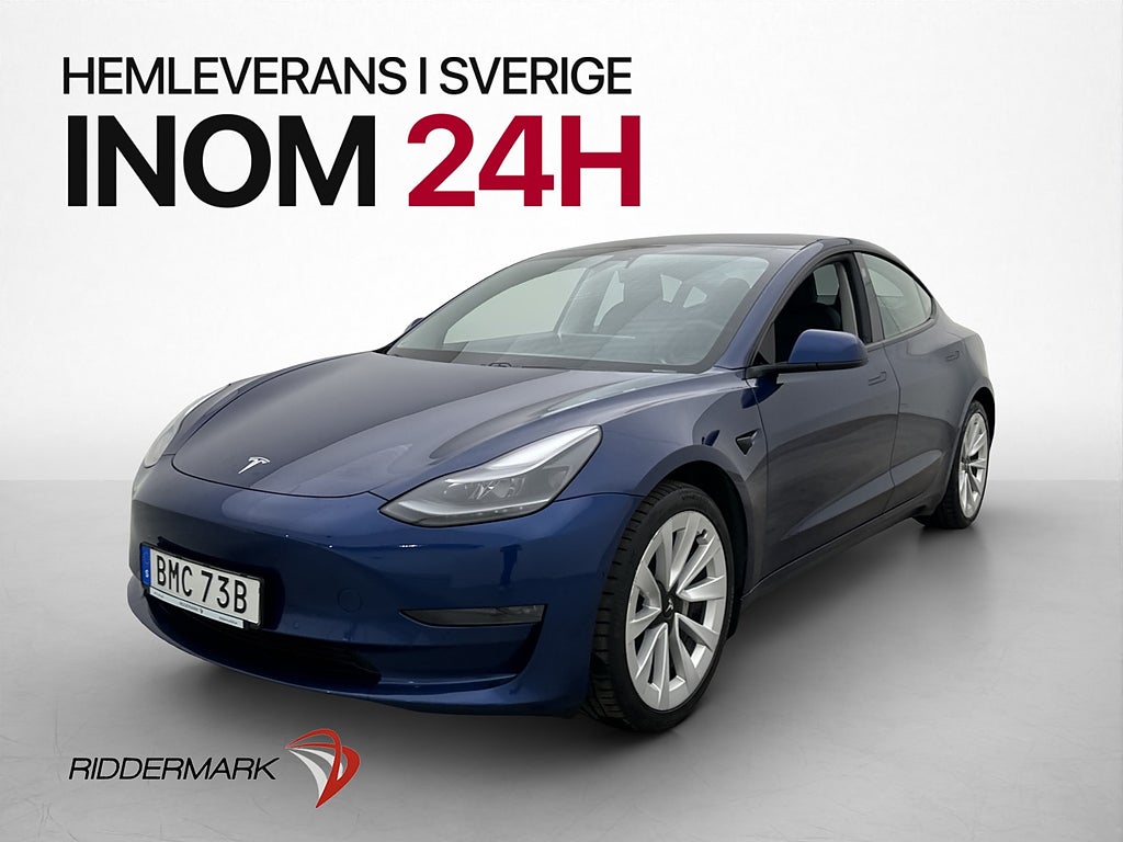Tesla Model 3 Long Range AWD Värmepump Autopilot Svensksåld