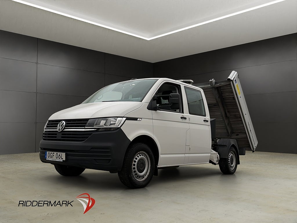 Volkswagen Transporter Dubbelhytt TIPPFLAK 5-Sits Drag Moms