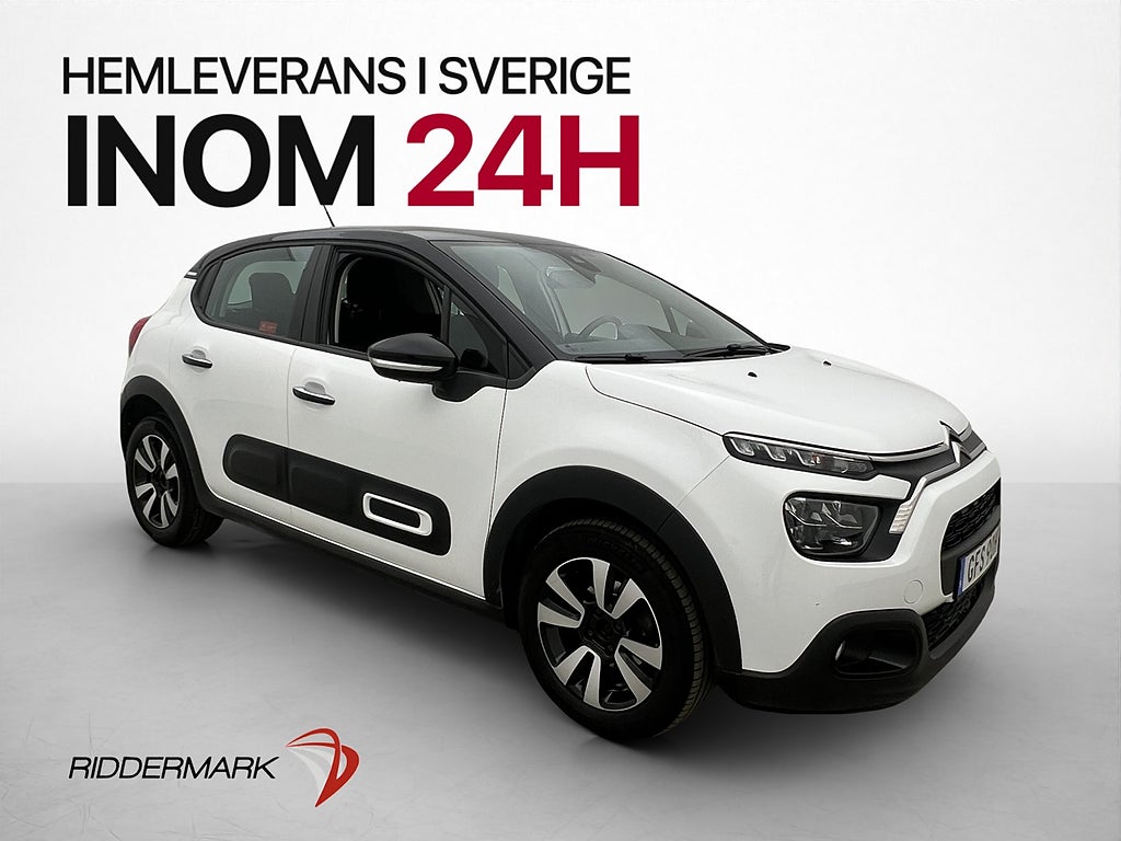 Citroën C3 1.2 PureTech 110hk En-Brukare CarPlay Sensorer