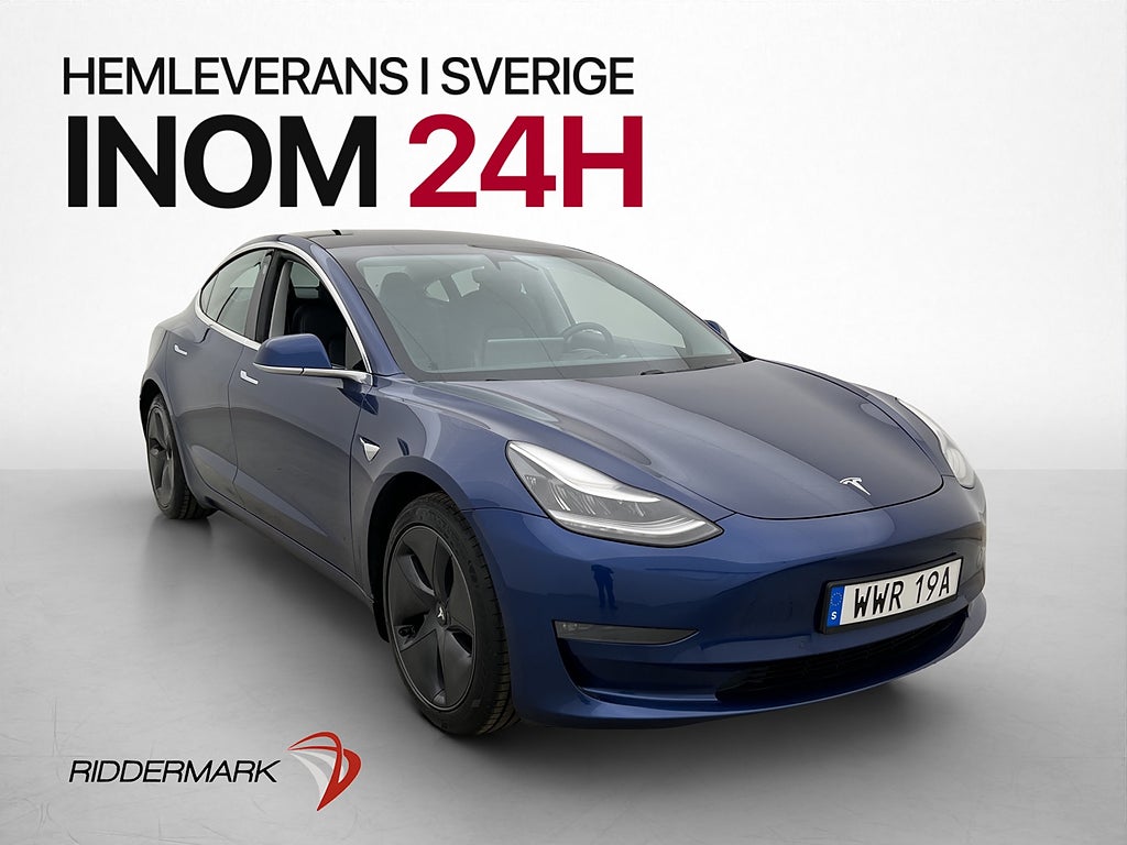 Tesla Model 3 Long Range AWD HW3 Dragkrok Autopilot Förvärm