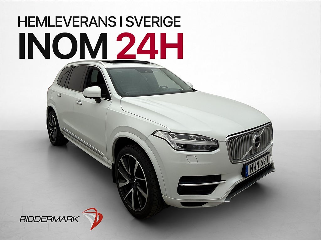 Volvo XC90 T8 AWD Inscription 7-Sits Pano HUD 360° Värm Drag