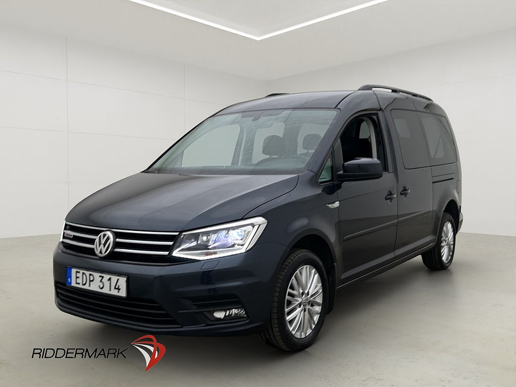 Volkswagen Caddy Maxi 4M Värmare Dragkrok B-Kamera 7-Sits
