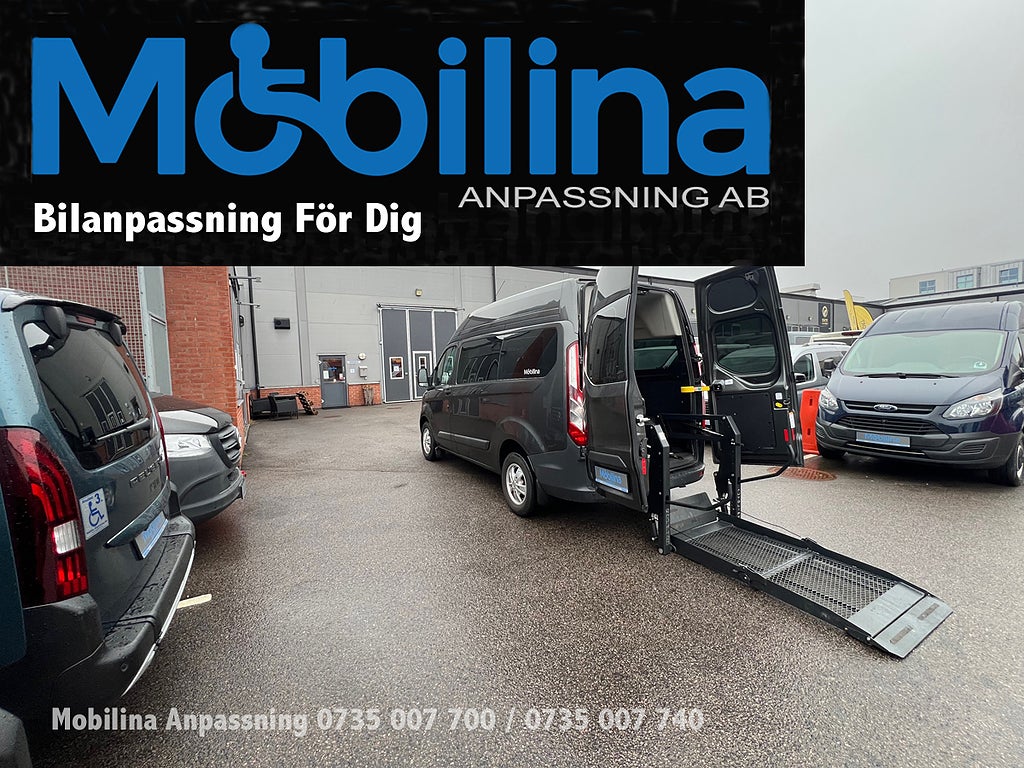 Ford Transit Custom Handikappanpassad Rullstolsplats h Fram 