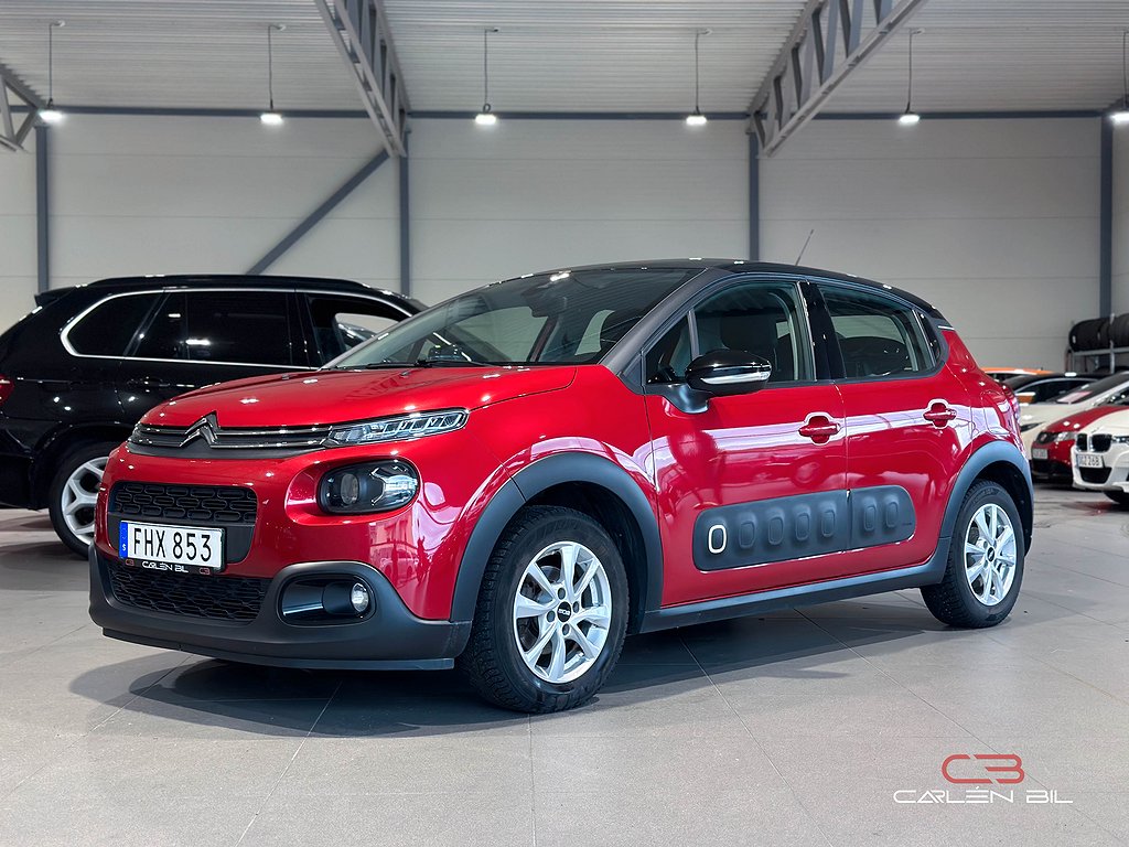 Citroën C3 1.2 VTi Farthållare Carplay SoV P-sensorer