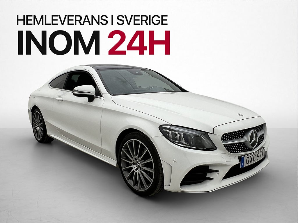 Mercedes-Benz C200 Coupé AMG Pano Burmester Värm Kamera 184h